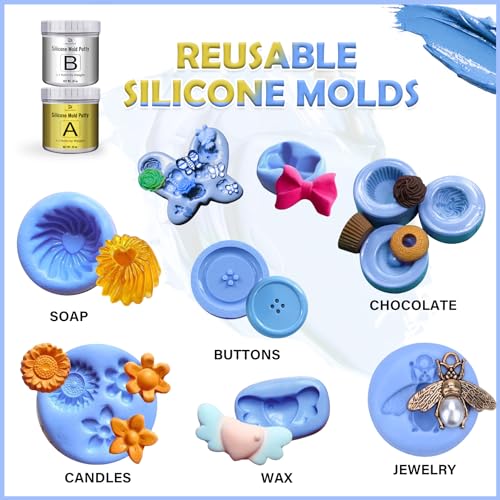 Silicone Putty - 1,200g Fast Curing Mold Making Kit