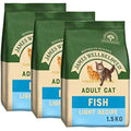 James Wellbeloved Light Adult Fish Dry Cat Food - 3 x 1.5kg Bundle