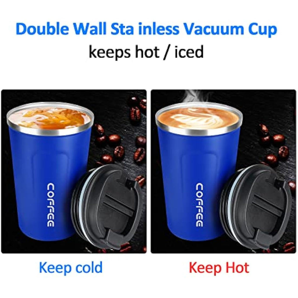 MOMSIV Insulated Coffee Cup – 380ml Leakproof Stainless Steel Travel Mug