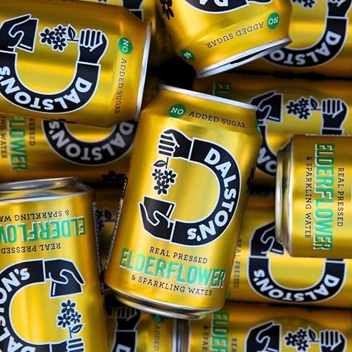 Dalston's Sparkling Elderflower Soda – Low Calorie & Vegan (24 x 330ml)