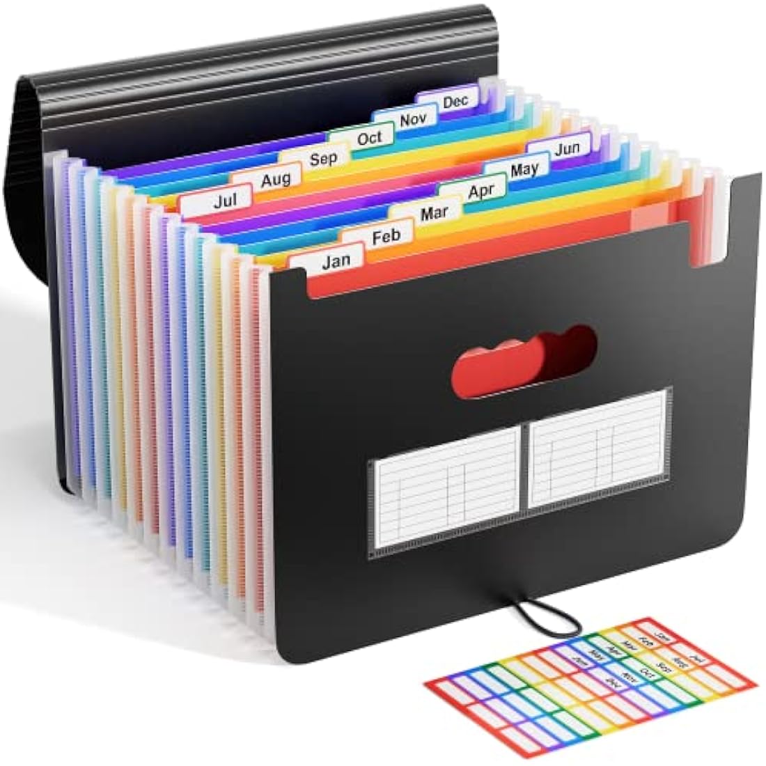 ABC life 12 Pockets Expanding File Folder | A4 Desktop Document Organiser