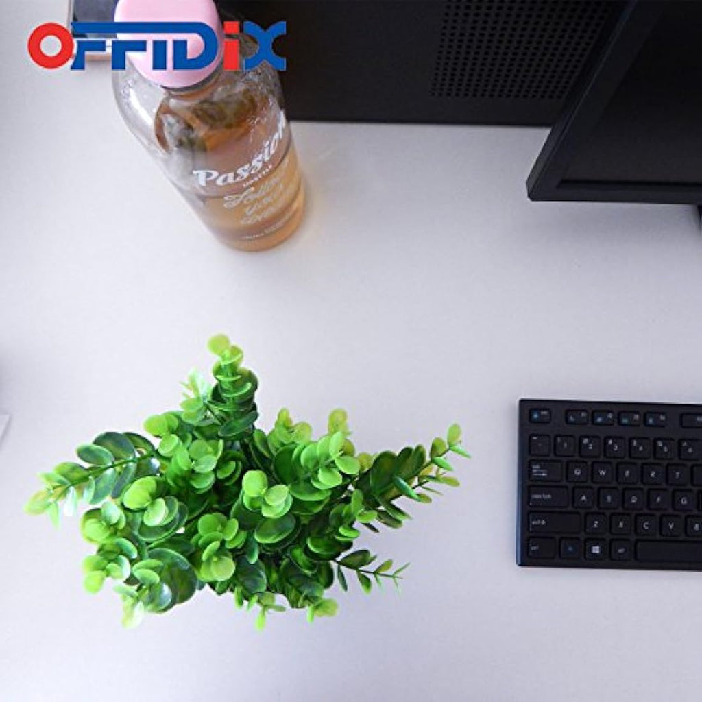 Mini Artificial Eucalyptus Plant with White Vase for Desk