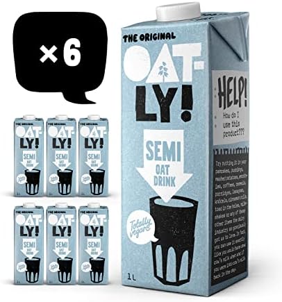 Oatly Semi Oat Milk Drink – 1L Plant-Based Dairy-Free (Pack of 6)