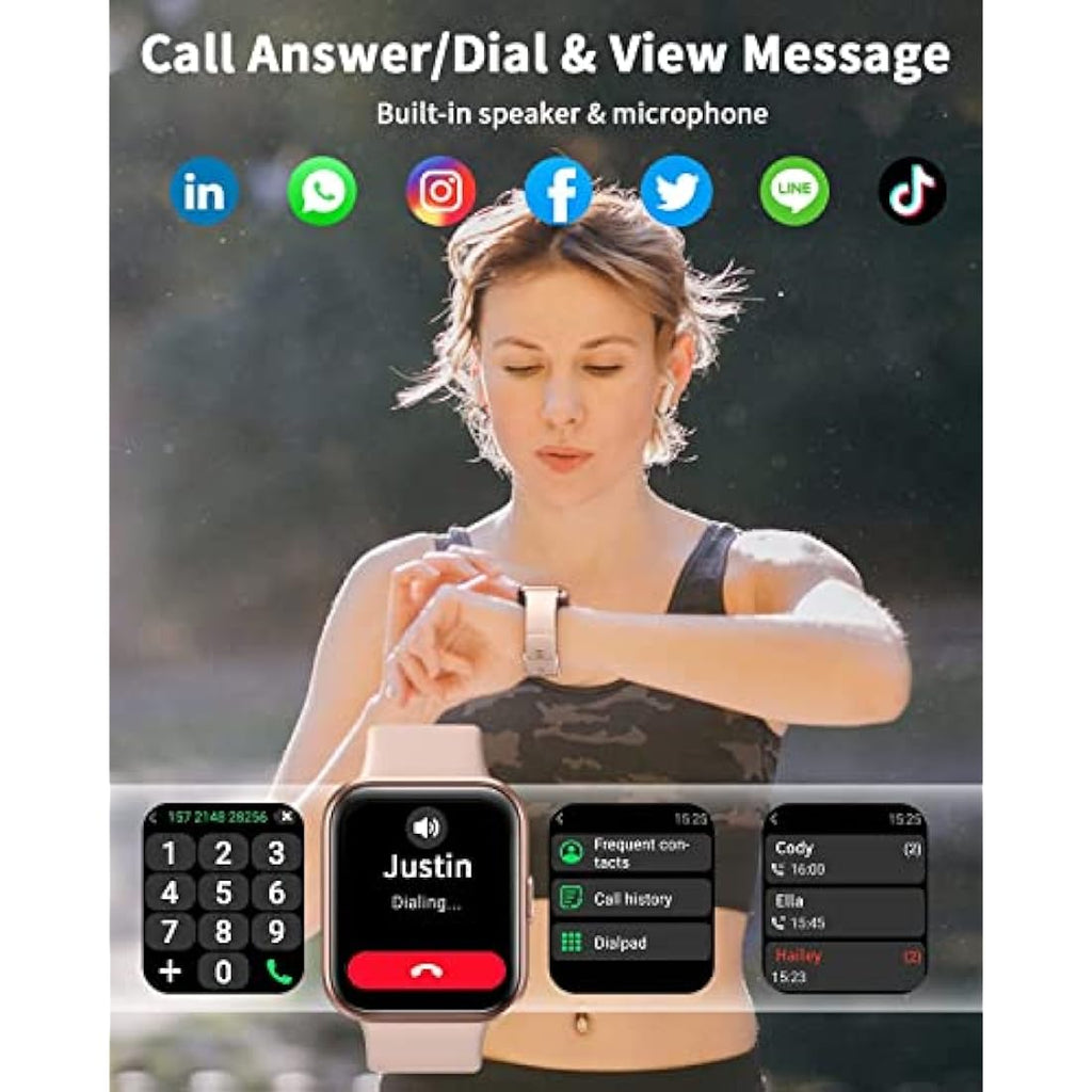Women's Smart Watch – 1.8" Alexa & Bluetooth Call Fitness Tracker