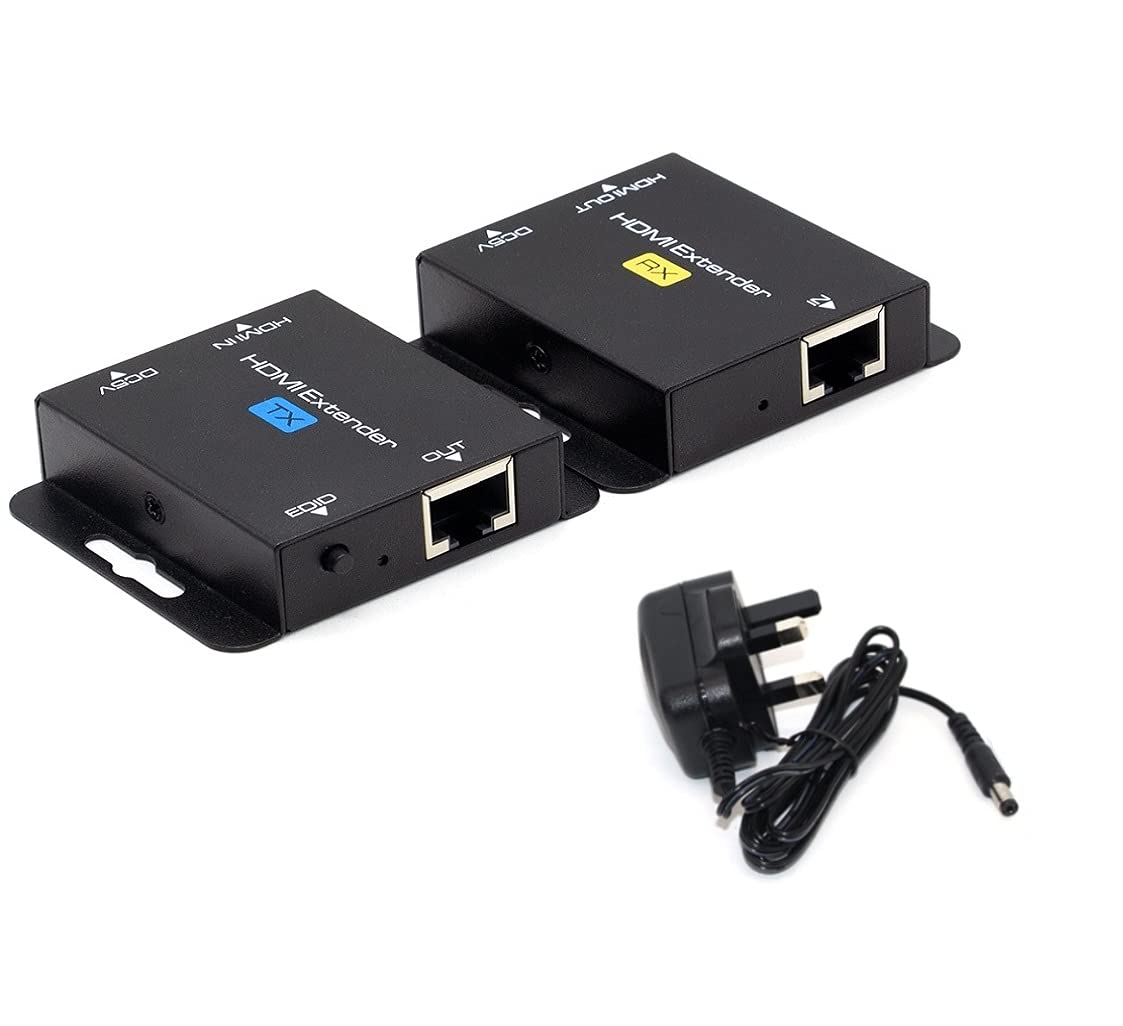 HDMI Extender 60m/196ft | 1080P POC RJ45 to HDMI Adapter