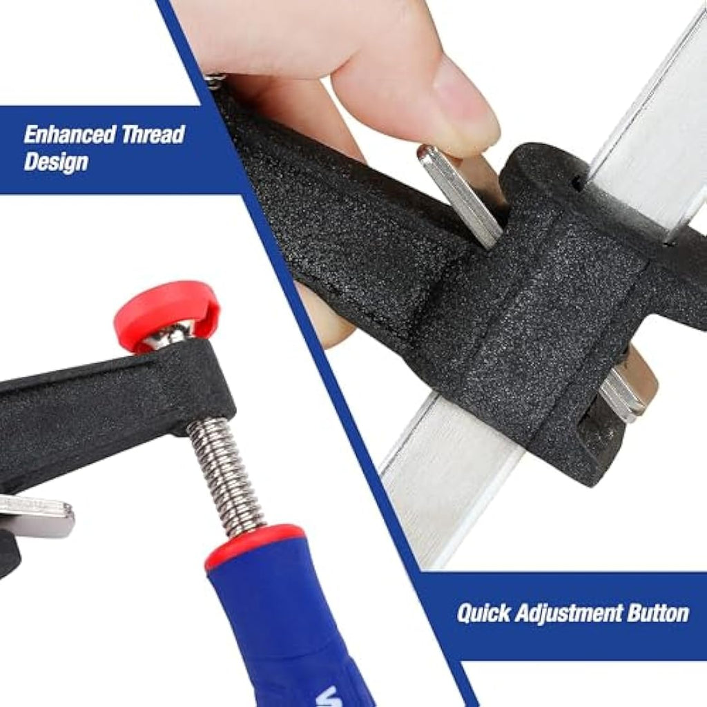 WORKPRO Heavy Duty F Wood Clamps - 4-Pack 150mm & 300mm Quick-Release