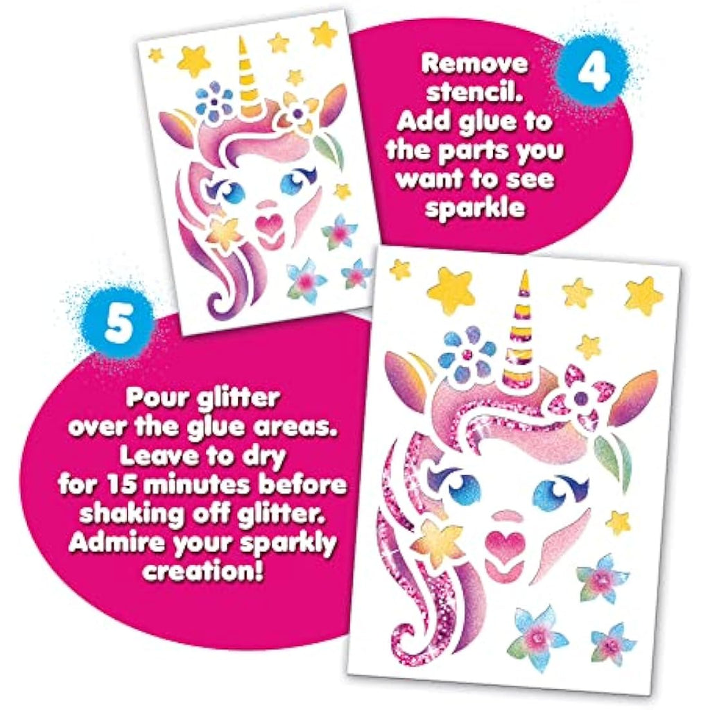 John Adams BLOPENS Sparkling Unicorn Airbrush Art Activity Set - Silver