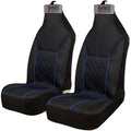 Mitsubishi L200 Single Cab Seat Covers – Blue Quilted Fabric Pair