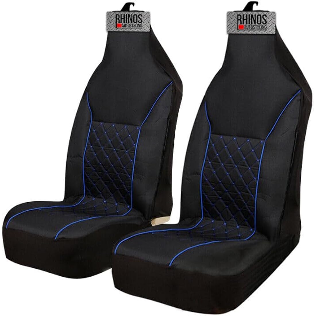 Mitsubishi L200 Single Cab Seat Covers – Blue Quilted Fabric Pair