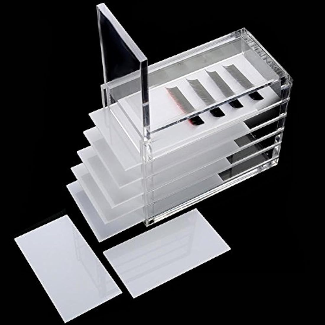 5-Layer Acrylic Eyelash Storage Box | Lash Extension Organizer