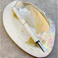 Mother of Pearl Luxury Ballpoint Pen – White Shell Metal