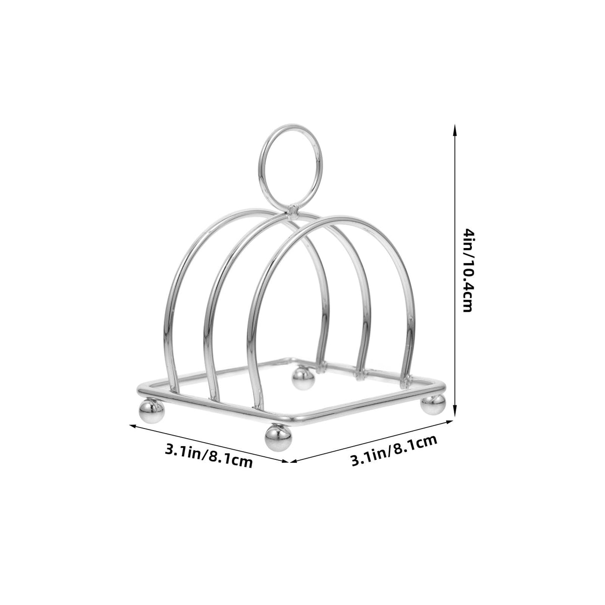 SHINEOFI Toast Display Rack Stainless Steel Bread Stand Space Saving Design, Metal Holder for Sliced Bread and Pastries - image 2