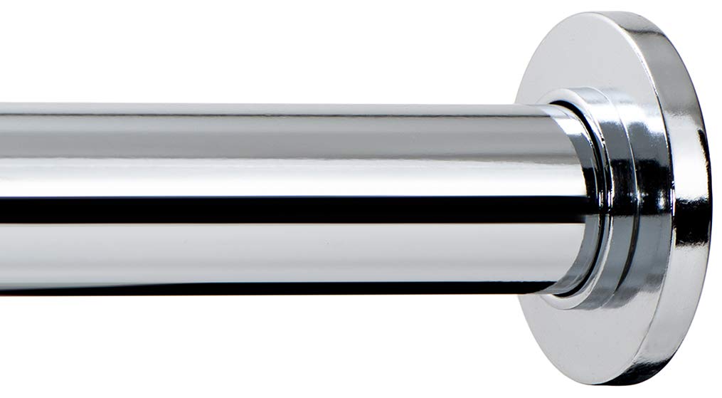 Ivilon Chrome Tension Curtain Rod | Heavy Duty 24-36 Inch Spring Rod