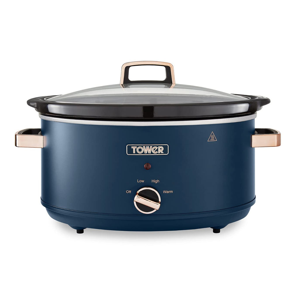 Tower Cavaletto 6.5L Slow Cooker | Midnight Blue & Rose Gold