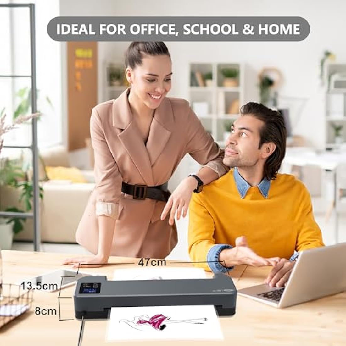 SINCHI A3 Thermal Laminator & Foil Applicator | 4-Roller LCD Display