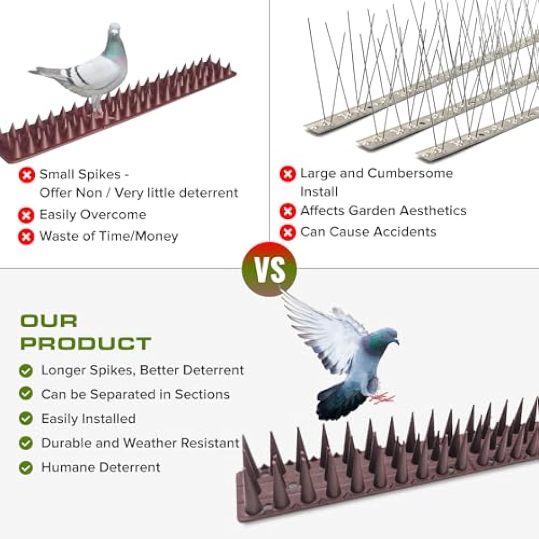 Jolof Store Wall & Fence Security Spikes – Anti-Climb Pest Deterrent