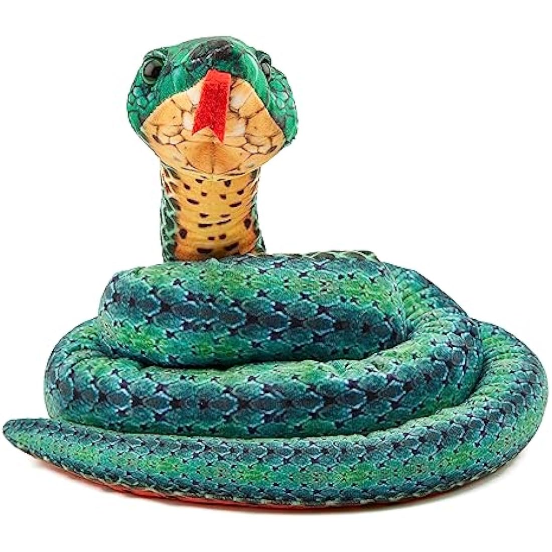 Zappi Co Plush Snake Toy | 180cm Realistic Green Ring Stuffed Animal
