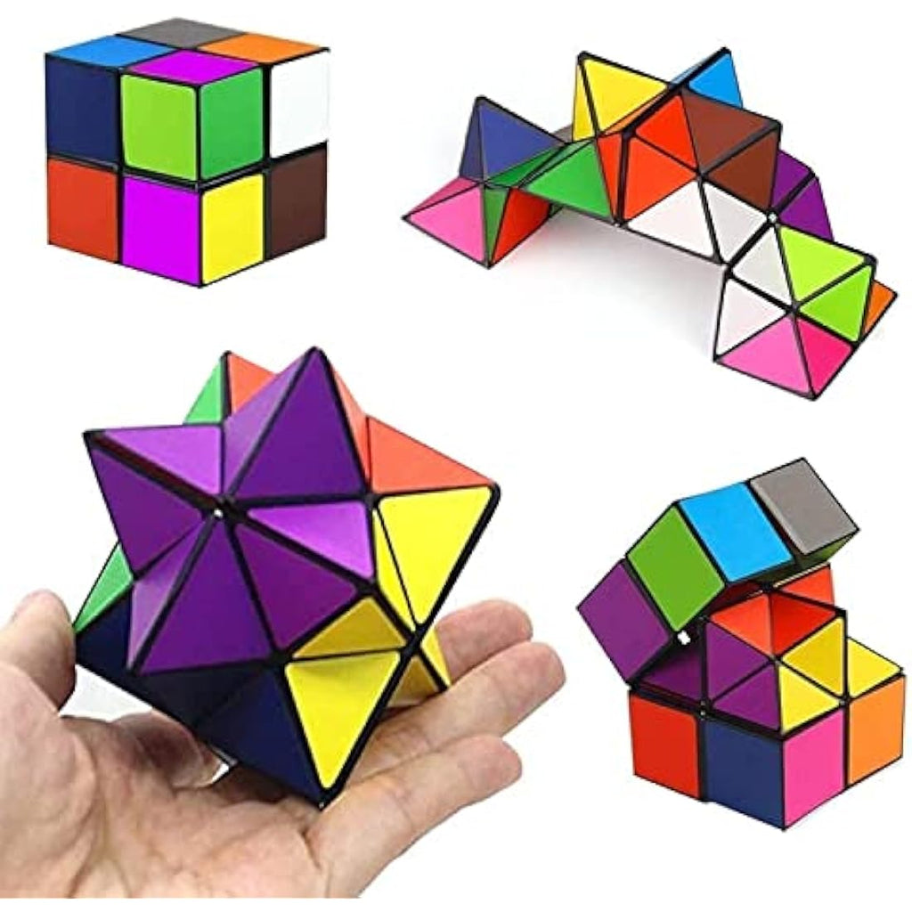 2-in-1 Magic Star Infinity Cube – 3D Fidget Puzzle Toy