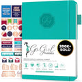 GoGirl Undated Weekly Planner – Compact Eco-Leather Goal Journal, Turquoise