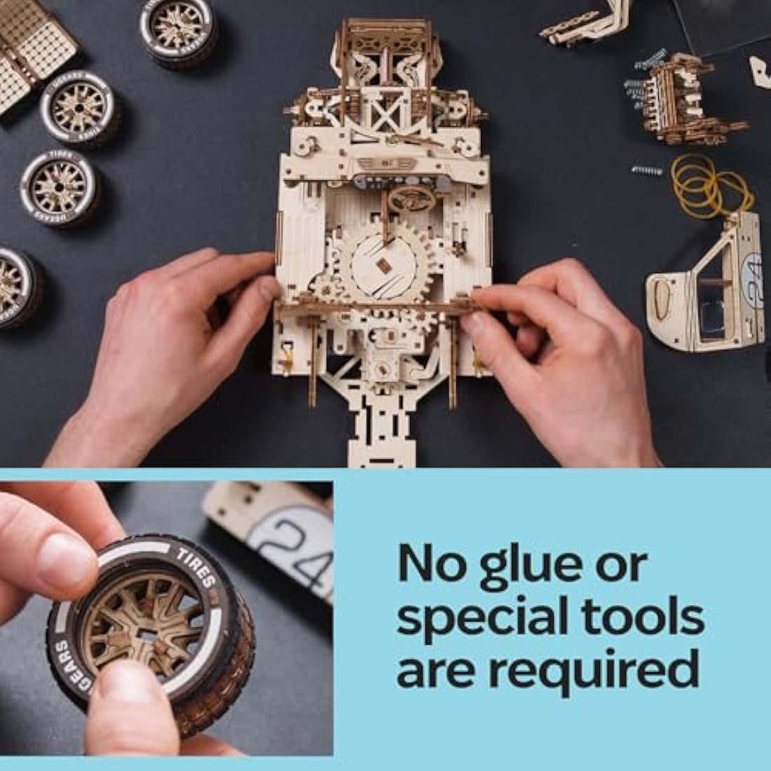 UGEARS Endurance Racer 3D Wooden Puzzle – 1:12 Scale Model Car Kit