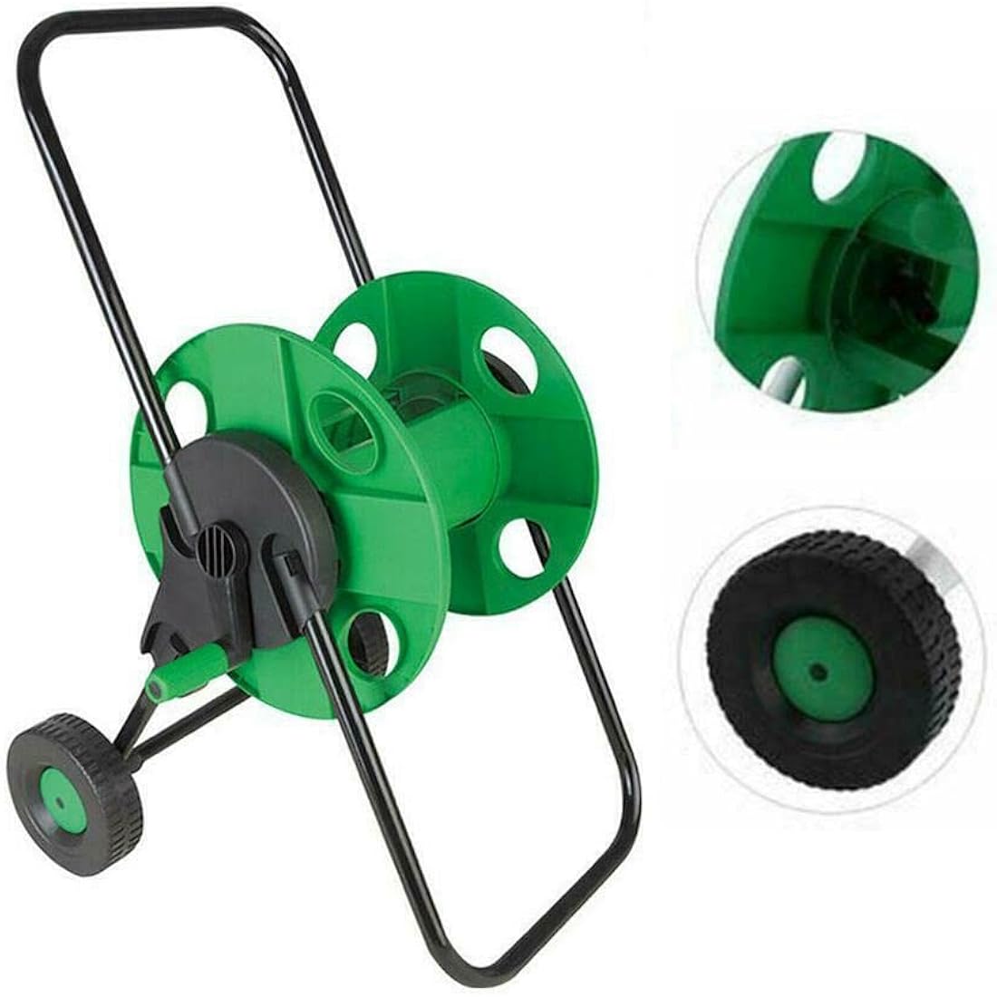 Garden Hose Reel Trolley | 60M Portable Wall Mount Holder