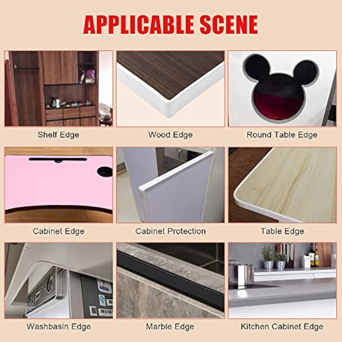Flintronic 5m x 18mm U-Shape TPE Edge Banding | Self-Adhesive Furniture Trim
