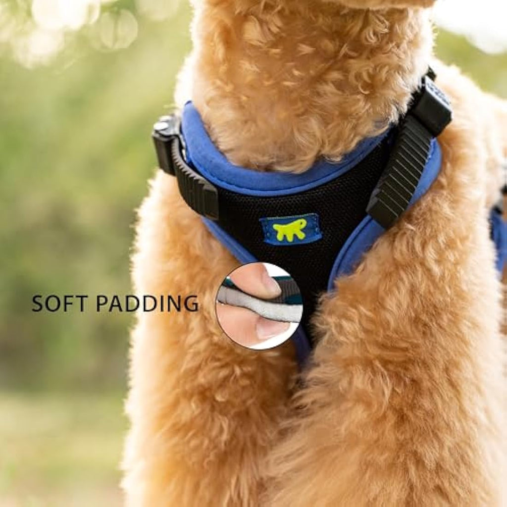 Ferplast Ergocomfort Large Dog Harness – Padded Nylon, Blue