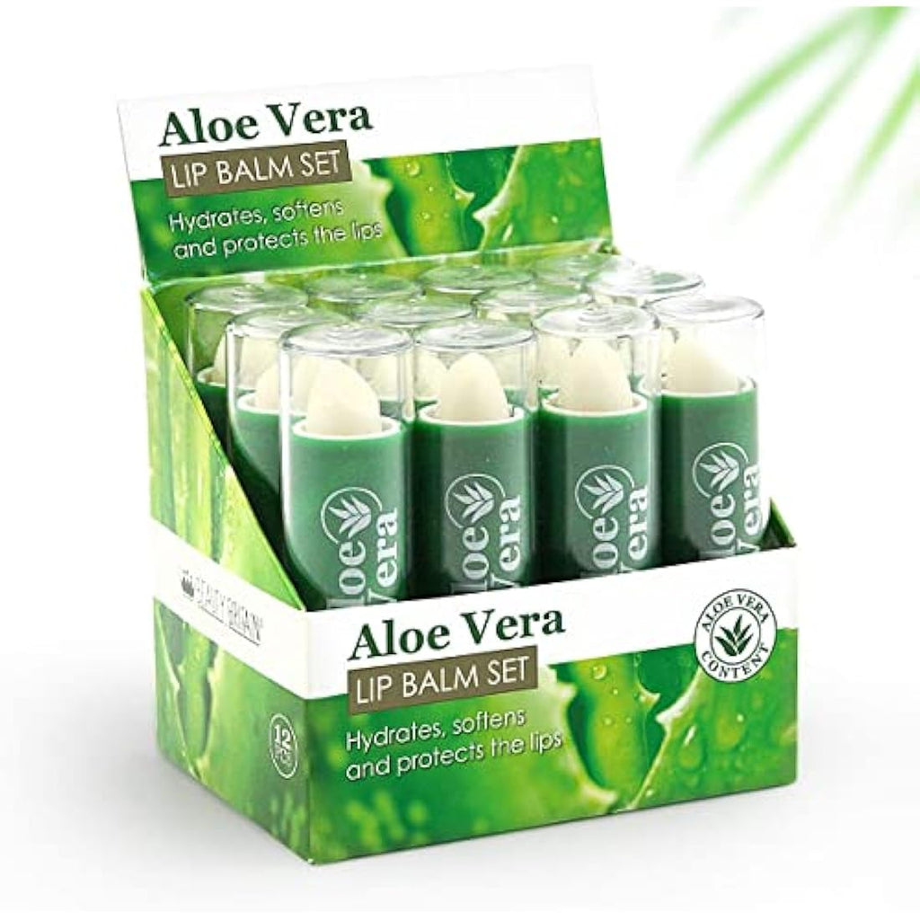 Beauty4Britain Aloe Vera Lip Balm - Bulk 72 Pack Wholesale Lip Care