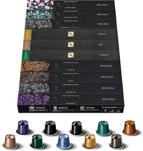 Nespresso Original Coffee Pods - 100 Pack Espresso Variety Assortment