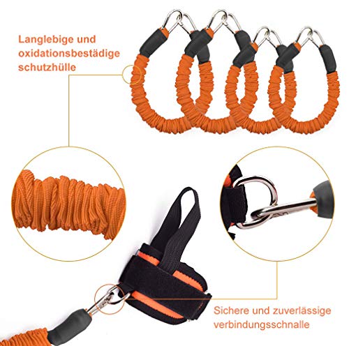 YNXing Strength Training Resistance Rope – Orange Latex Fitness Cord