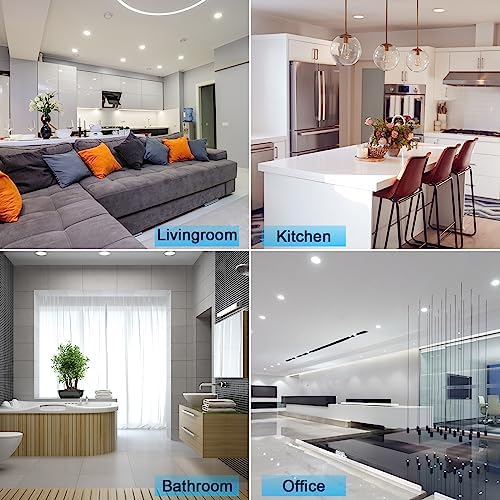 Jolof Store Ultra Slim LED Recessed Ceiling Lights | 6000K Cool White | 10 Pack