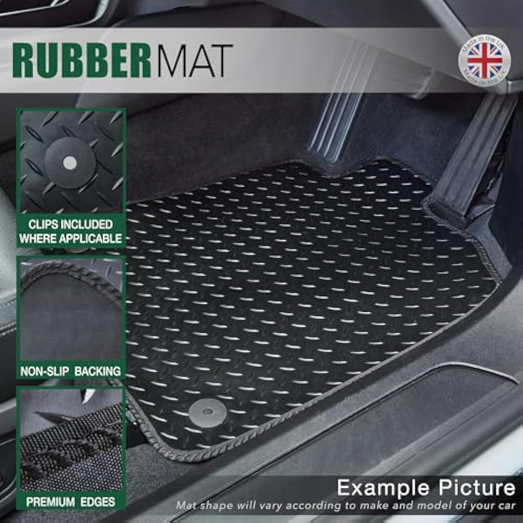 Honda CR-V 2012-2018 Rubber Floor Mats – All-Weather Red Edging