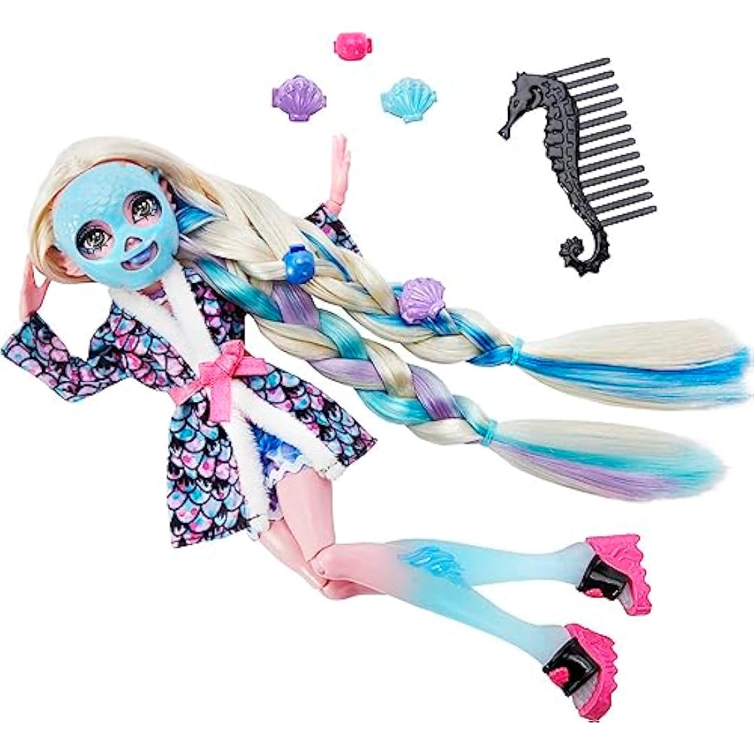 Monster High Lagoona Blue Spa Day Doll Set with Hair Chalk & Accessories