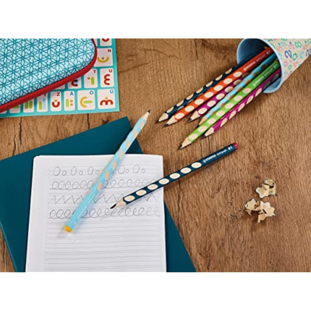 STABILO EASYgraph Ergonomic Graphite Pencil Classpack of 48 | HB Petrol