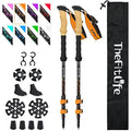 TheFitLife Carbon Fiber Trekking Poles | Ultralight Collapsible Hiking Sticks