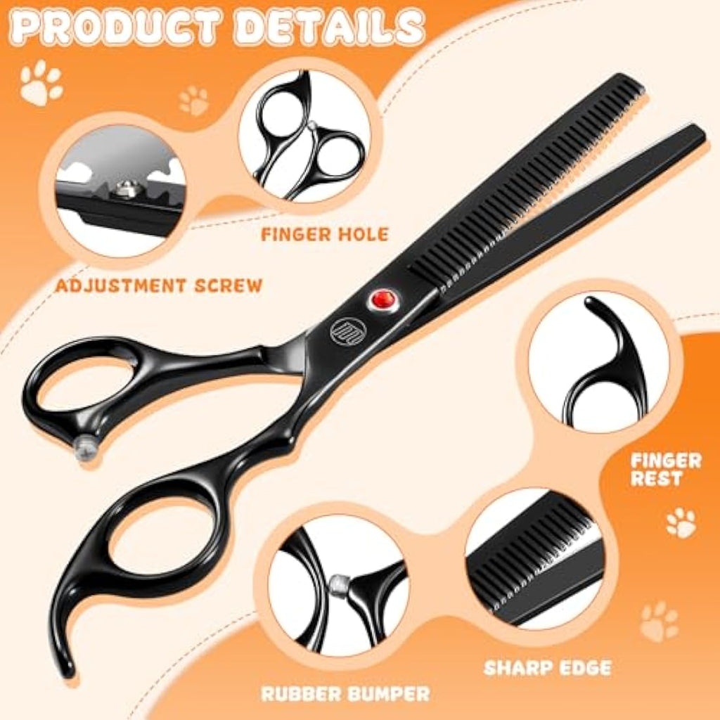 Moontay 8-in-1 Dog Grooming Scissors Set | 440C Stainless Steel Pet Shears