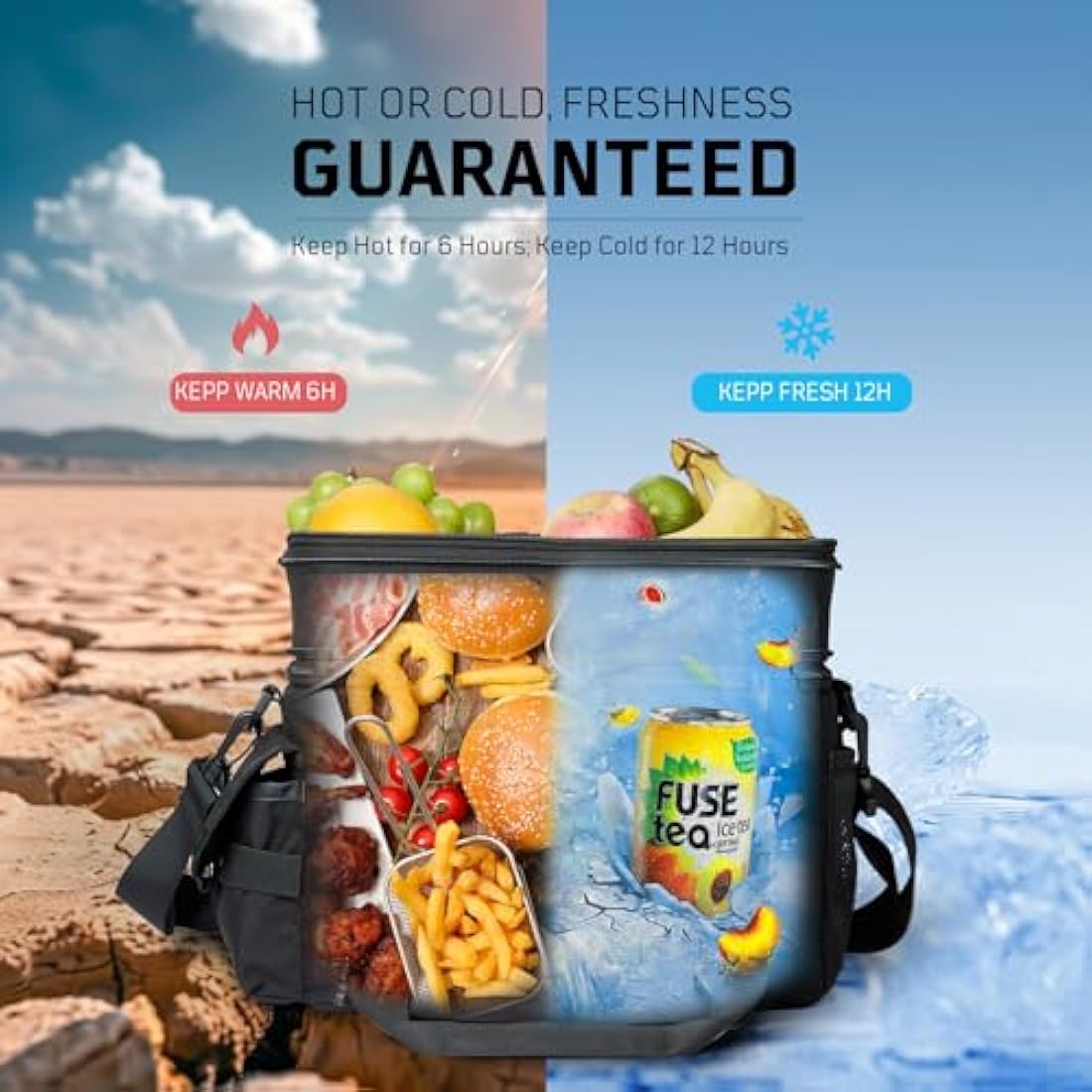 1TG Tactical Insulated Lunch Bag | Expandable Leakproof Cooler, 24L