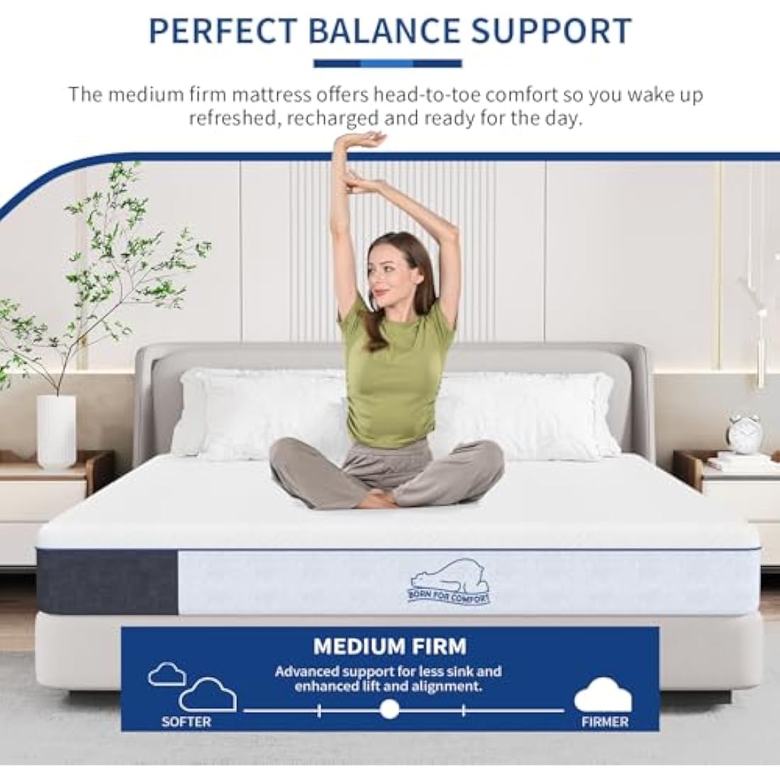 Wowttrelax 3ft Single Memory Foam Mattress | 8 Inch Gel Infused Medium Firm