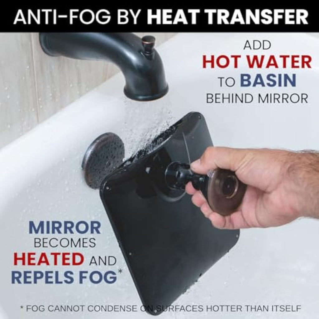 Mirrorvana Fogless Shower Mirror for Shaving – Shatterproof & Suction Cup