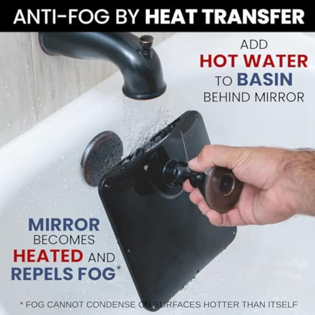 Mirrorvana Fogless Shower Mirror for Shaving – Shatterproof & Suction Cup
