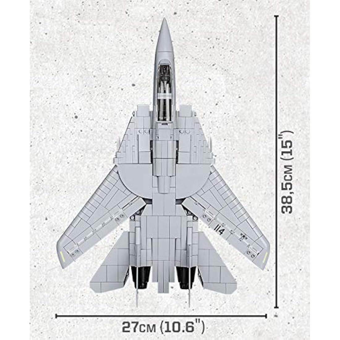 COBI 5811 Top Gun Building Blocks Model Kit - 754 Pieces, Gray