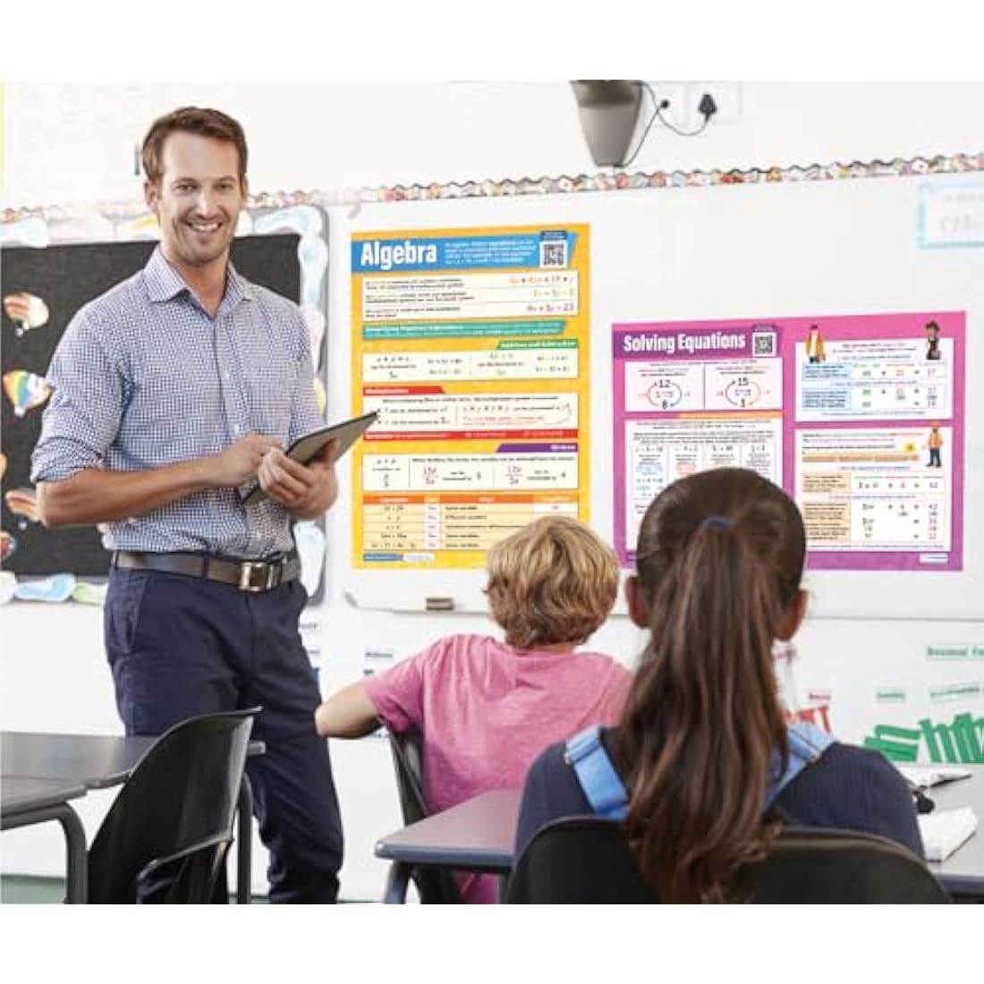 Algebra Math Posters by Jolof Store - Set of 7 Gloss Paper Charts