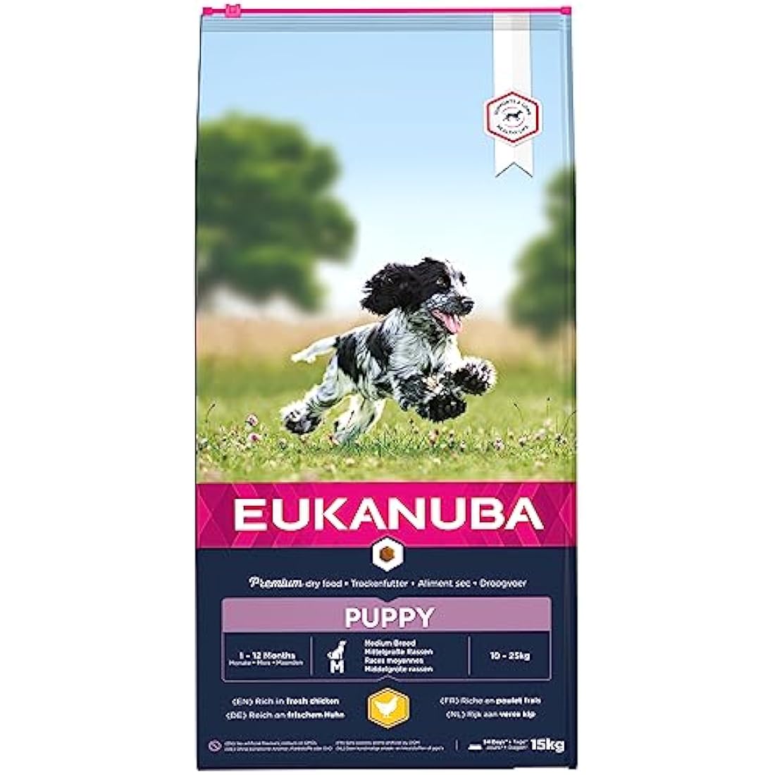 Eukanuba Puppy Medium Breed Dry Dog Food - Fresh Chicken, 15kg