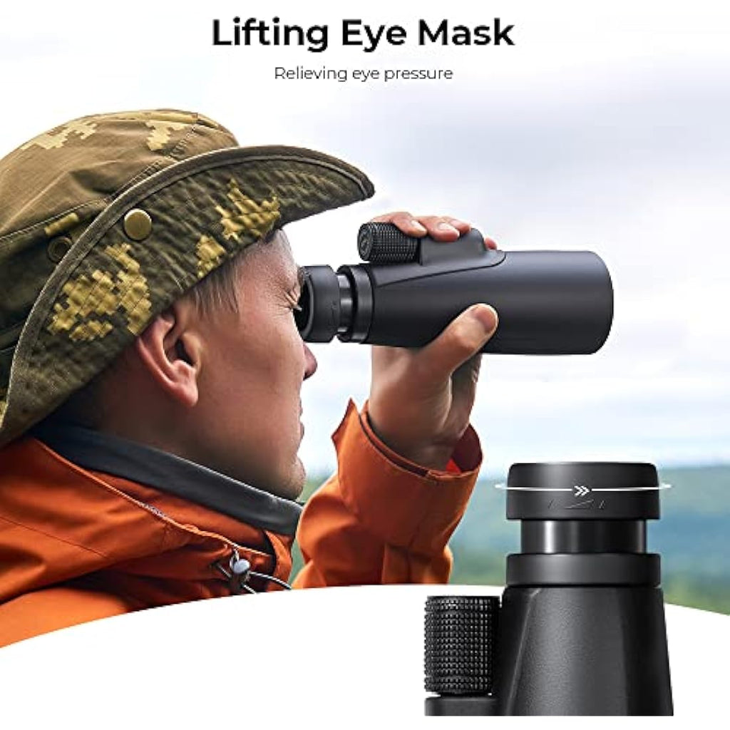 K&F Concept 12X50 HD Monocular | Waterproof BAK4 Prism Telescope
