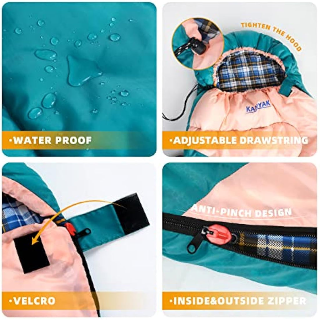 Jolof Store 3-4 Season Sleeping Bag – Waterproof 32°F Cold Weather Gear