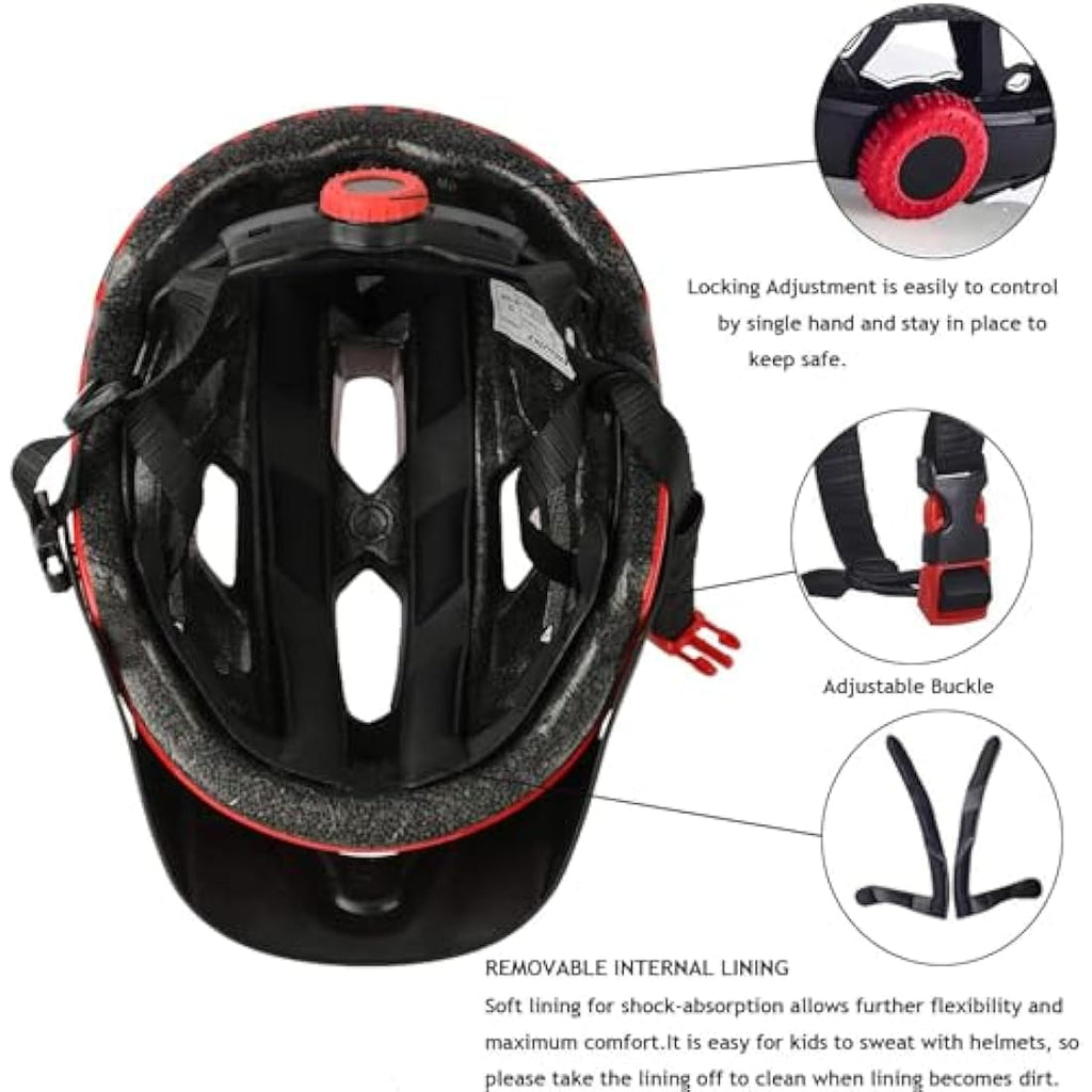 Exclusky Kids Bike Helmet | Adjustable Safety Gear for Ages 5-13