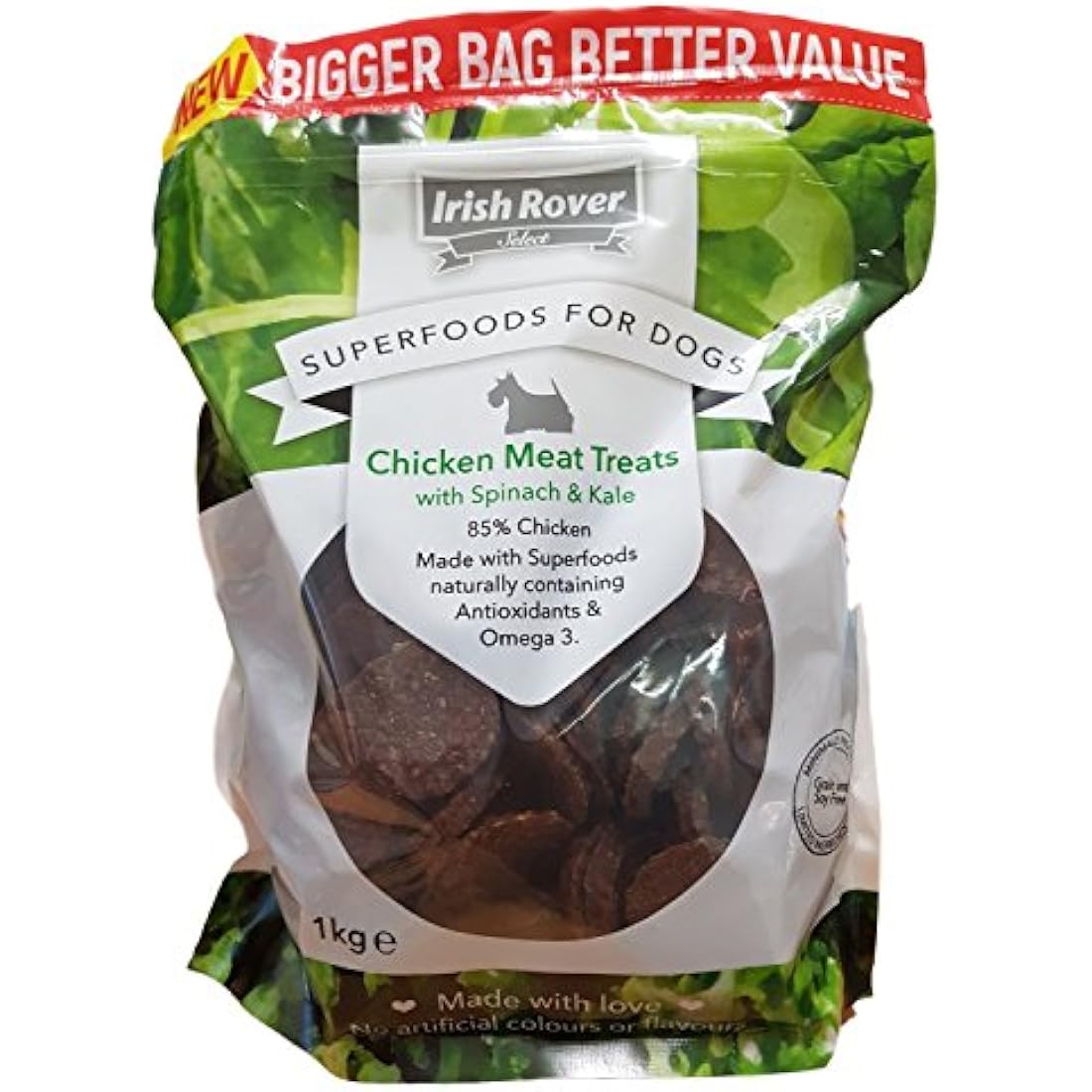 Irish Rover Superfoods Chicken Dog Treats – All Natural, 1kg Bag