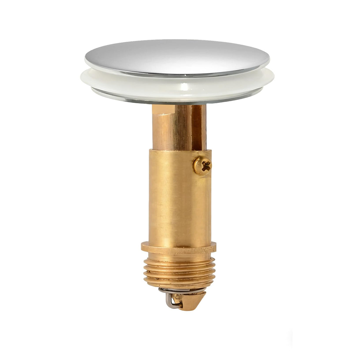 38mm Pop Up Sink Plug Replacement, Brass Bathroom Basin Drain Stopper, Universal Pop Up Basin Plug for UK Bathroom Sink Waste 1 Pack - image 1