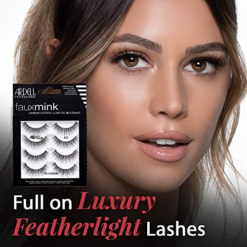 Ardell Faux Mink 817 False Eyelashes - Volumizing Multipack, 4 Pairs