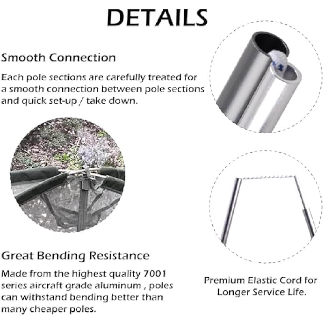 Azarxis Aluminum Tent Pole Replacements | 7001 T6 Alloy Support Rods